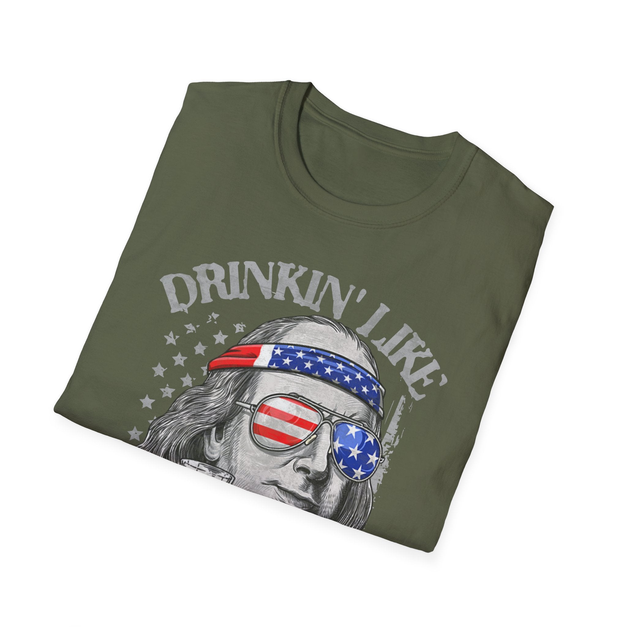 Beer Drinking 4th of July Drinkin' like Franklin T-Shirt