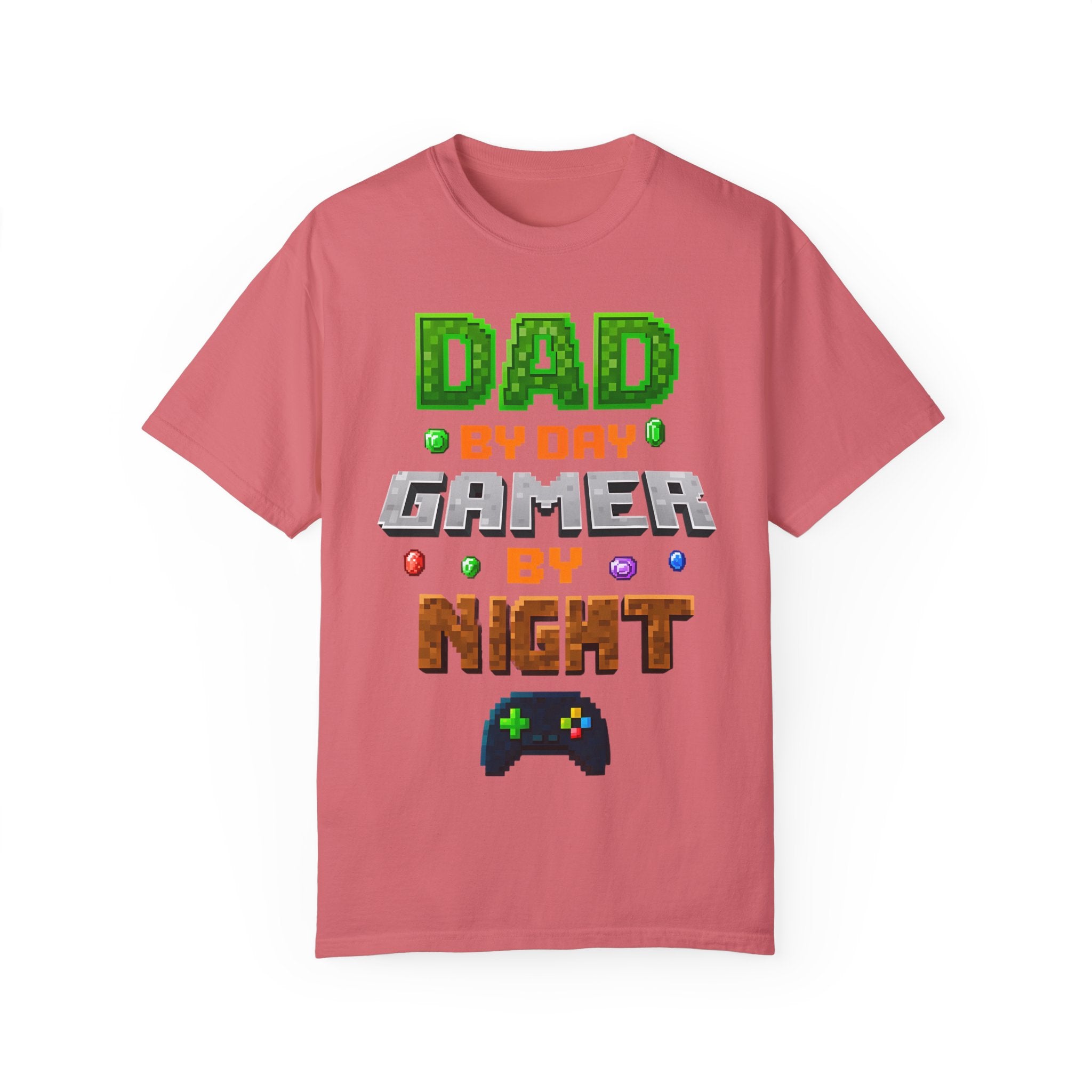 Dad By Day, Gamer By Night – Pixel Hero T-shirt
