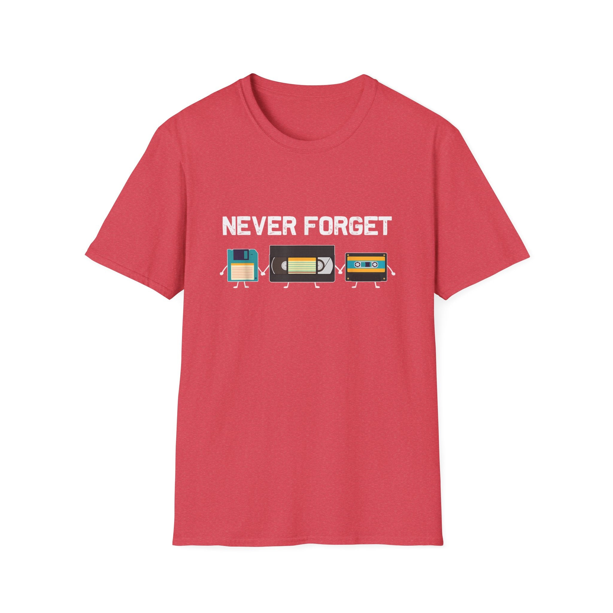VHS Tape Cassette Floppy Disk – Never Forget Retro T-Shirt