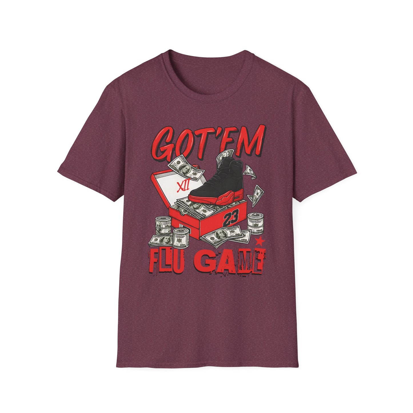 Streetwear Match Jordan 12 Retro Flu Game - XII Graffiti Sneakerhead T-Shirt