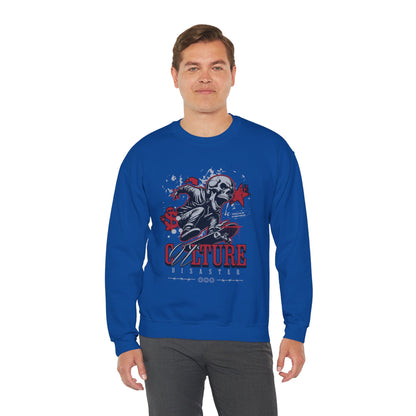 Funny Skull "Culture is a Disaster" Streetwear Sweatshirt