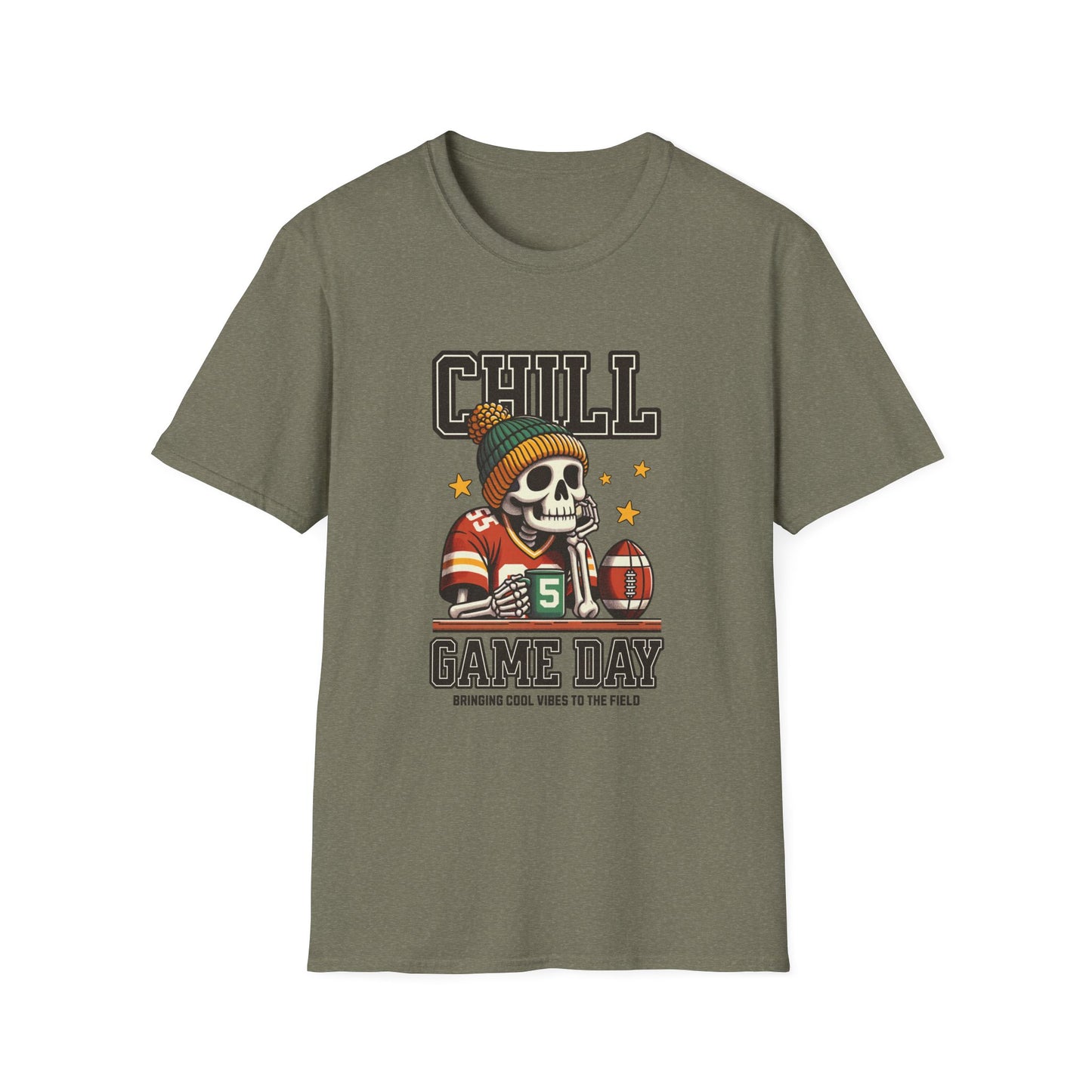 Coffee, Chill & Game Day Football Season T-Shirt
