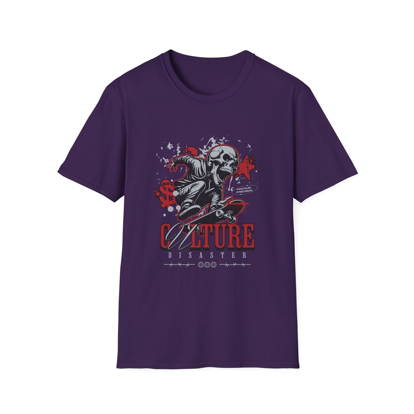 Culture is a Disaster Streetwear Funny Skull T-Shirt