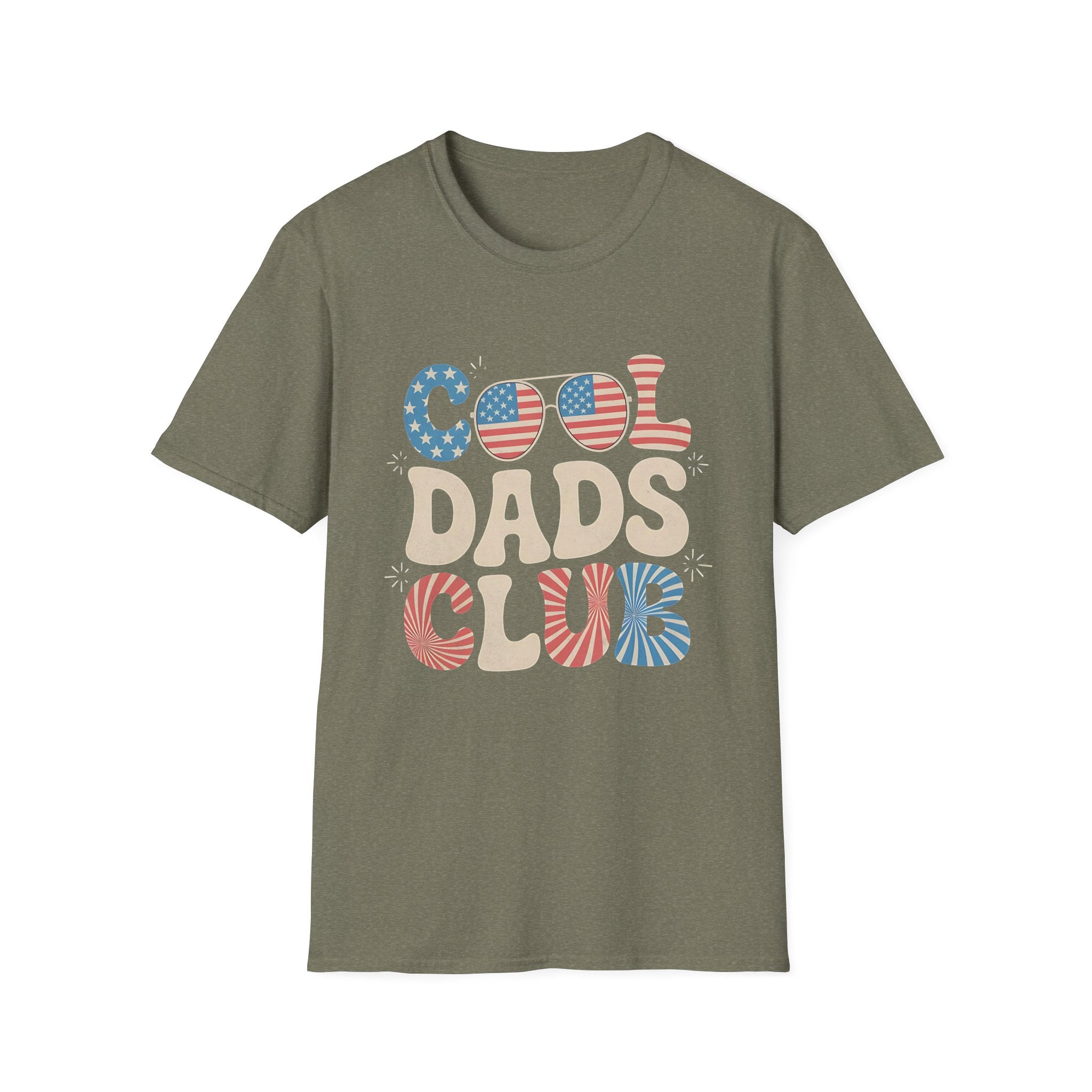 USA 4th of July Cool Dads Club America Father's Day T-shirt