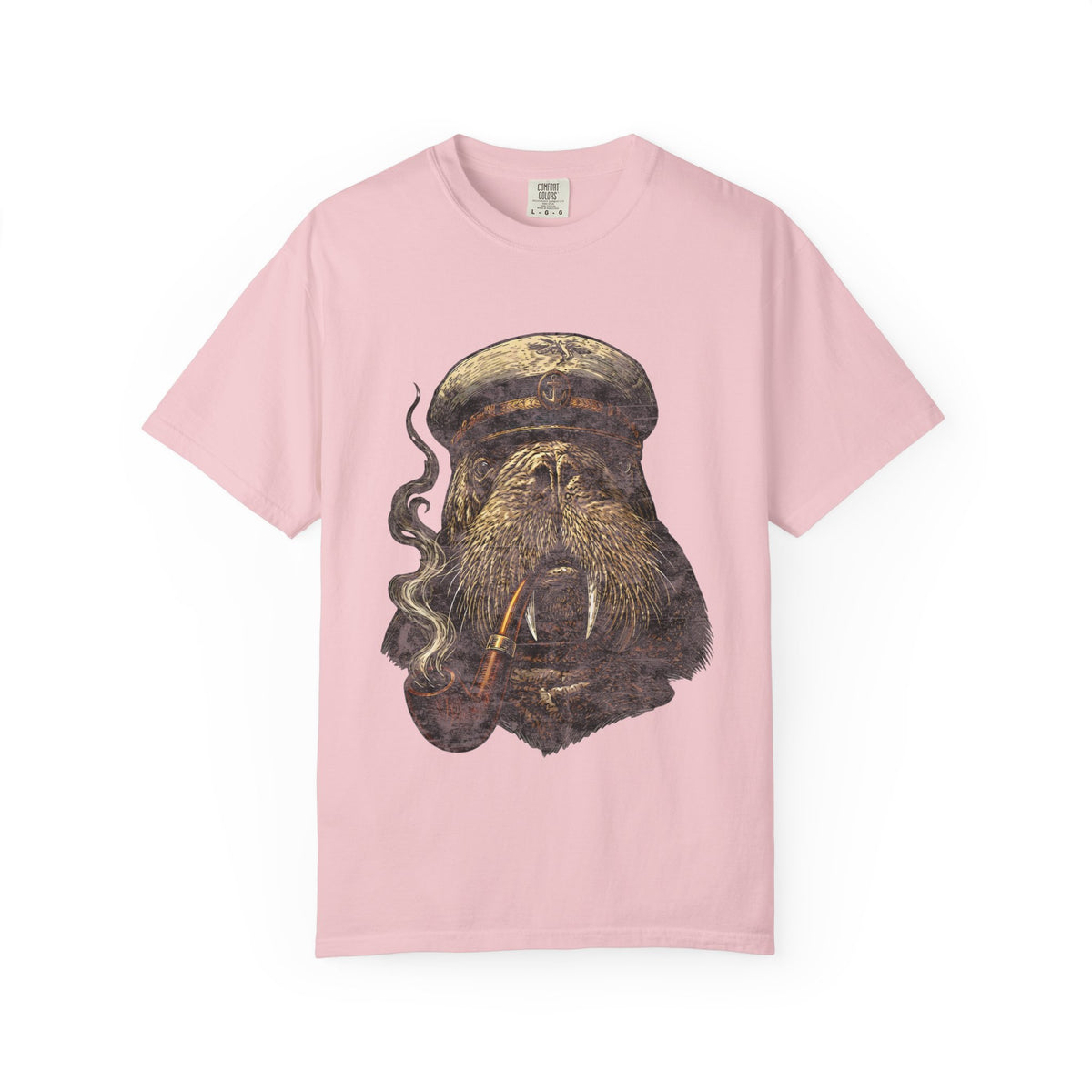 Captain Walrus Shirt, Vintage Sailor Tee, Retro Nautical Boat Captain, Smoking Pipe Animal Boat Shirt, Sea Captain Gift Comfort Colors® Tee