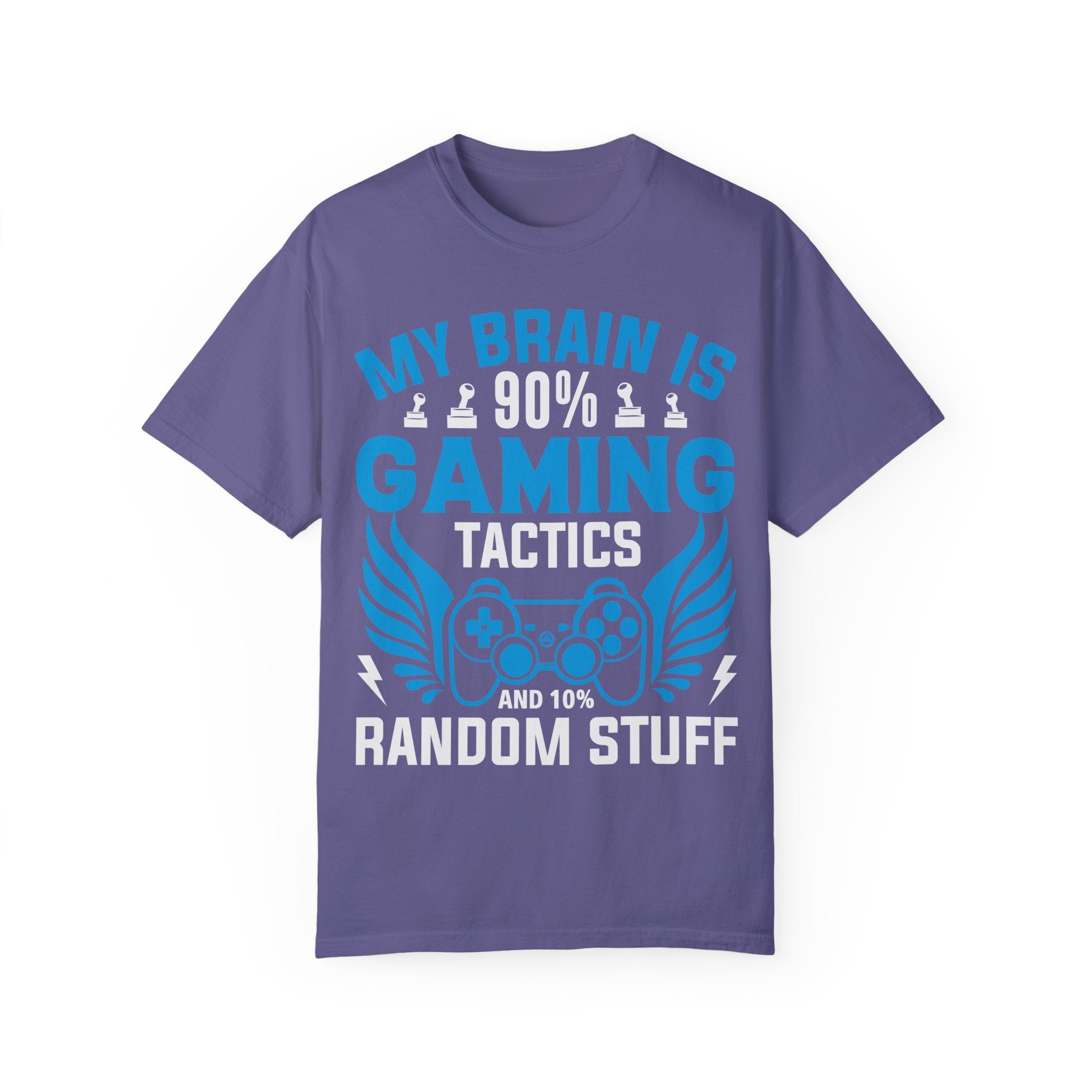 My Brain is 90% Gaming Tactics and 10% Random Stuff Gamer T-shirt