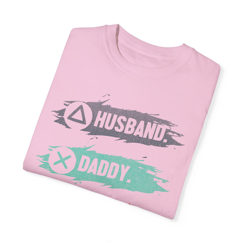Husband Daddy Gamer Hero Funny Dad Gamer T-shirt