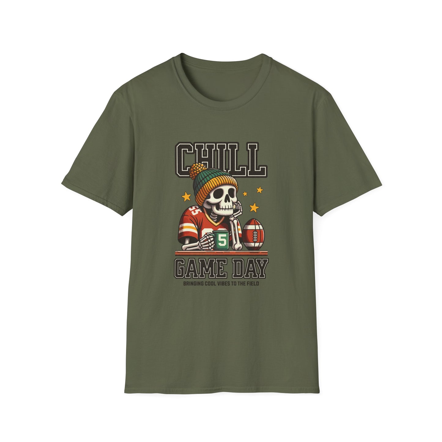 Coffee, Chill & Game Day Football Season T-Shirt