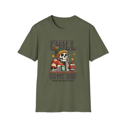 Coffee, Chill & Game Day Football Season T-Shirt