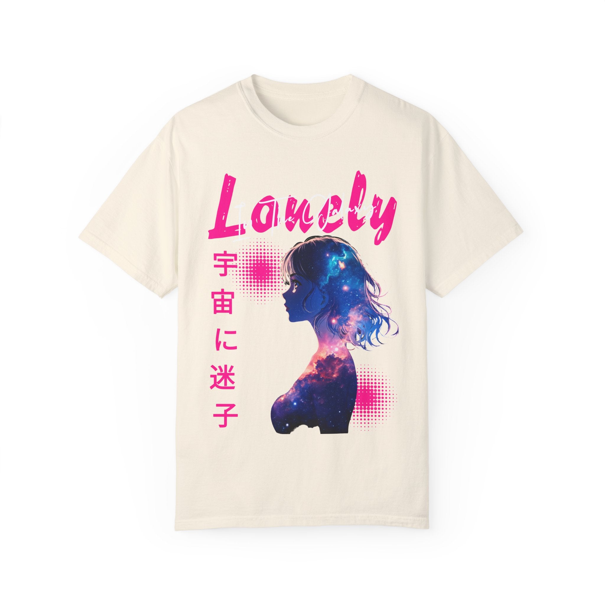Lonely Space Galaxy Anime Girl T-shirt