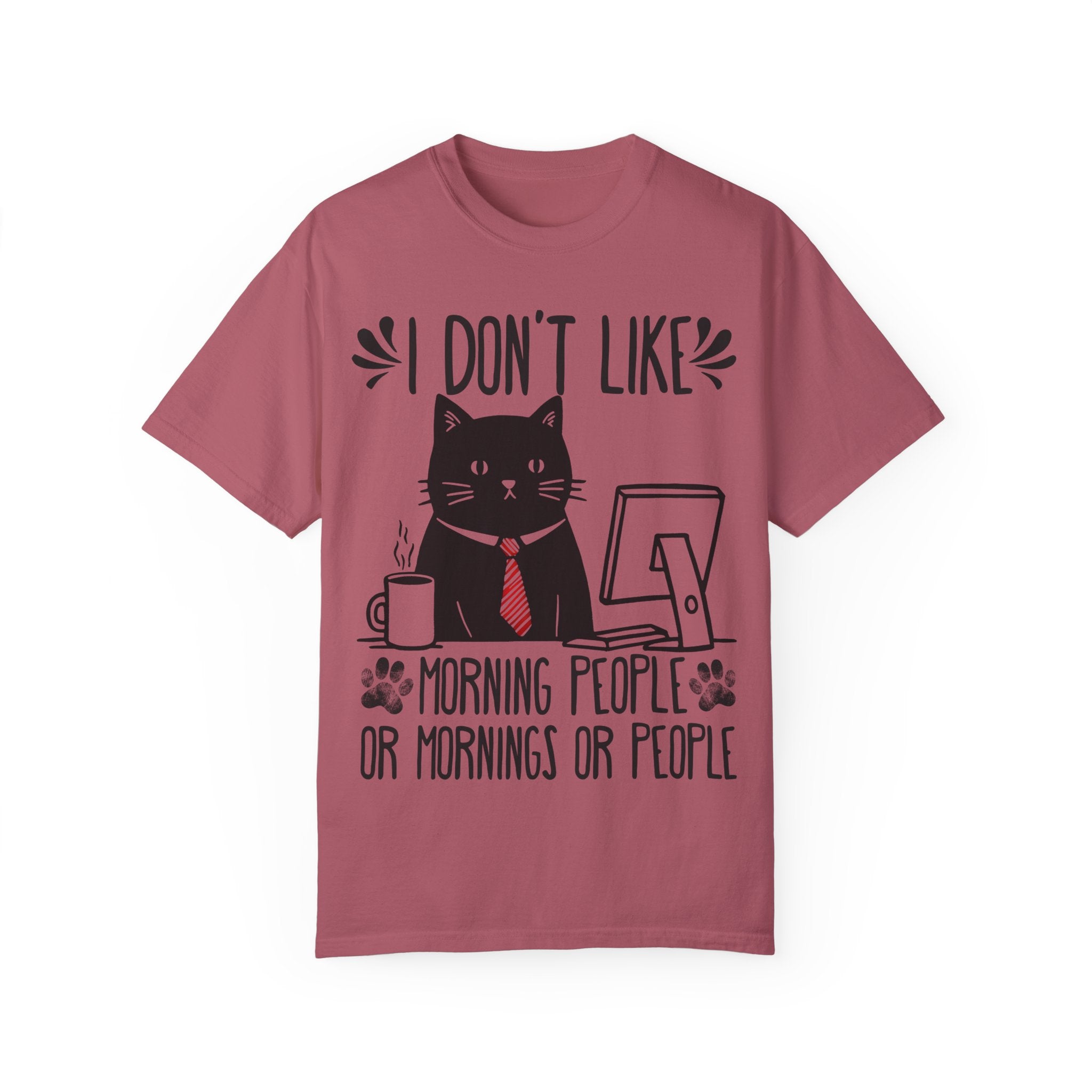 I Don’t Like Morning People... Or Mornings... Or People Funny Cat T-shirt