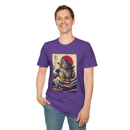 Japan Wave Landscape Catzilla Kaiju T-Shirt