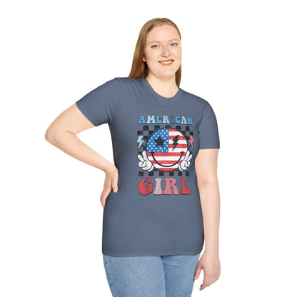 Vintage Peace Sign American Girl T-shirt