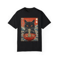Japanese Cat Eating Ramen T-shirt