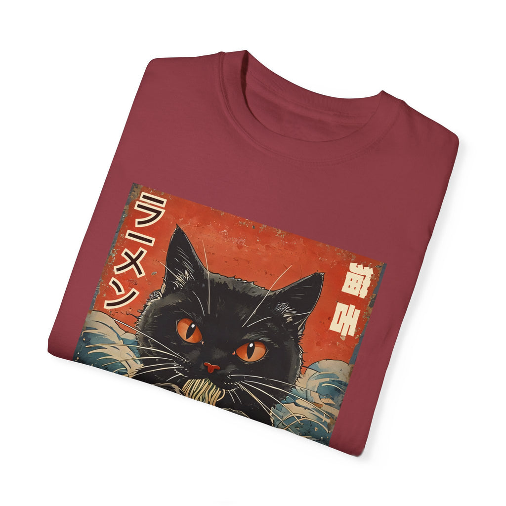 Japanese Cat Eating Ramen T-shirt