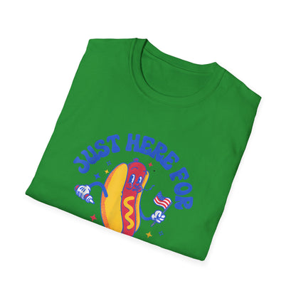 Hotdog 4th of July Just Here for the Weiners T-Shirt