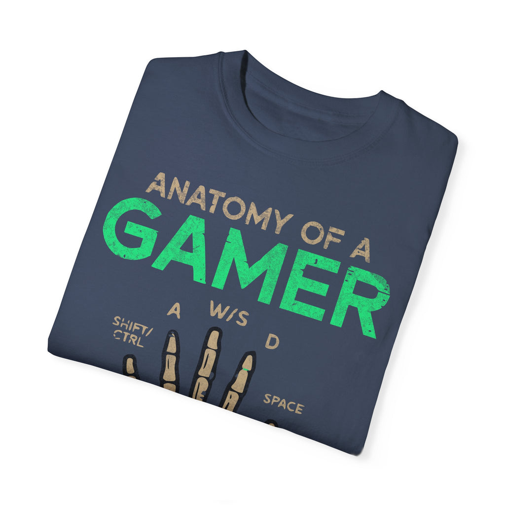 Anatomy of a Gamer – Skeleton Hand with Keyboard Gaming T-shirt