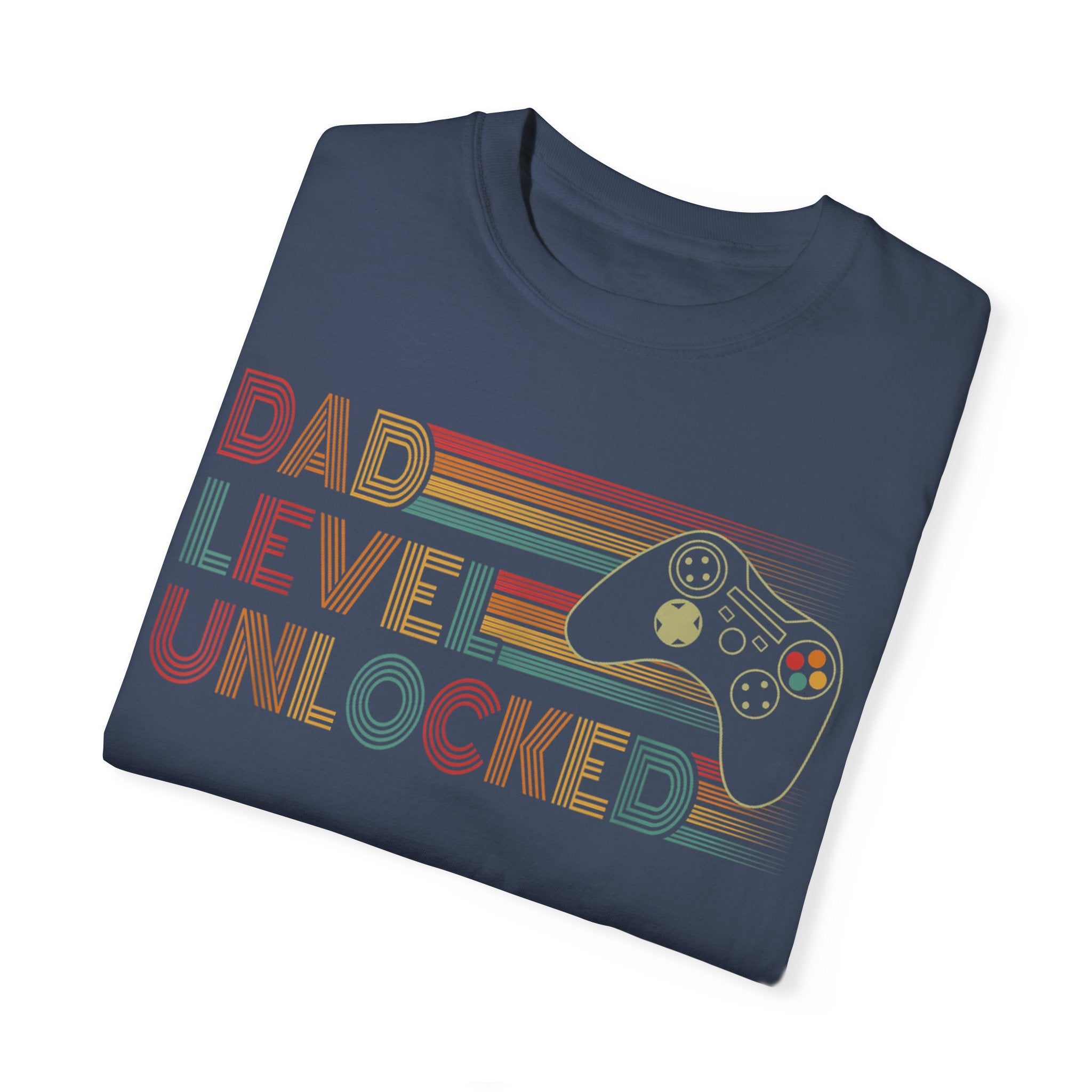 Dad Level Unlocked Retro Gaming Dad T-shirt