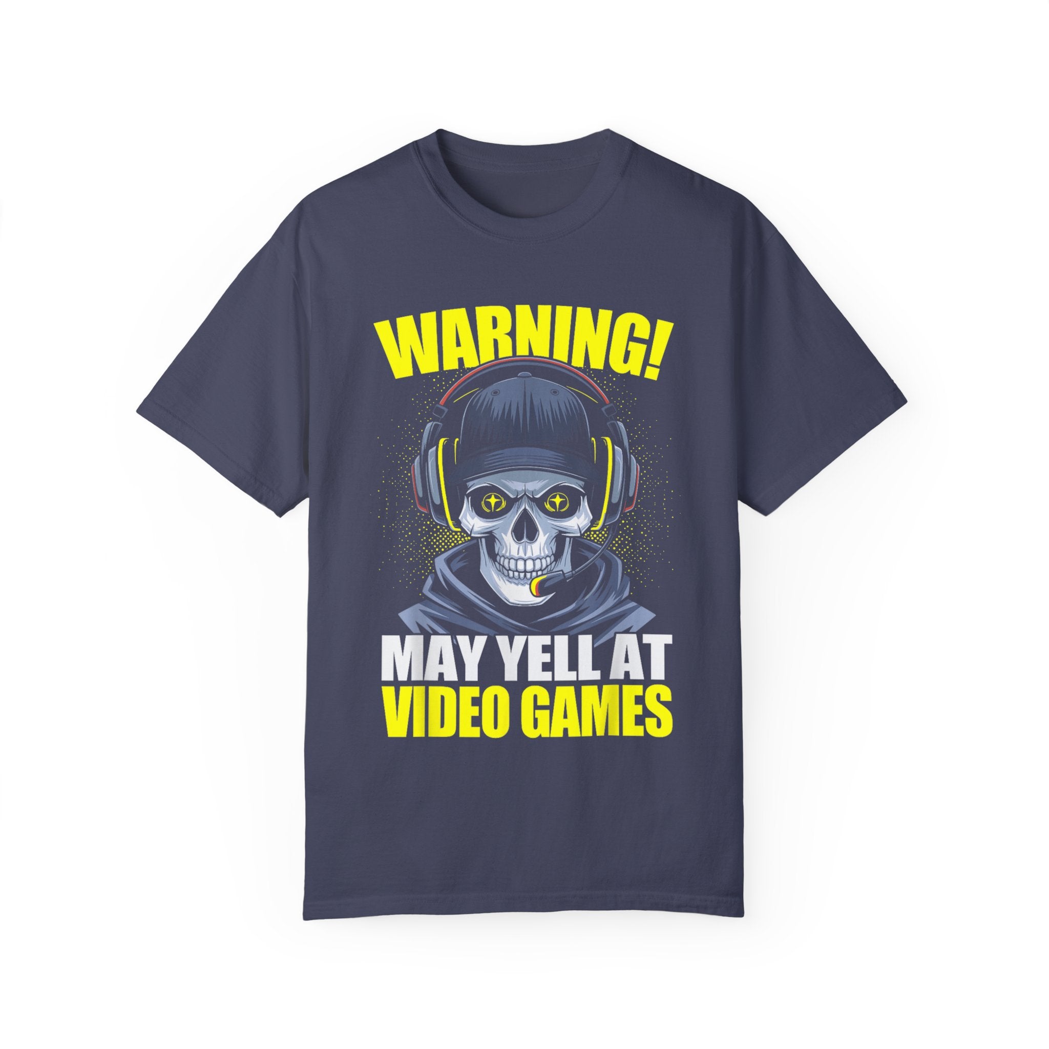 Warning: May Yell at Video Games Gamer T-shirt