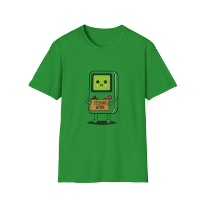 Seeking Work Funny Unemployed Retro Gamer T-Shirt