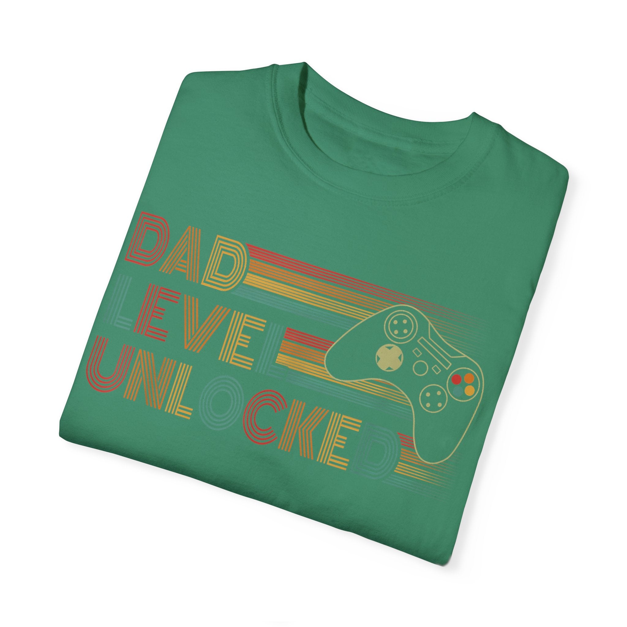 Dad Level Unlocked Retro Gaming Dad T-shirt