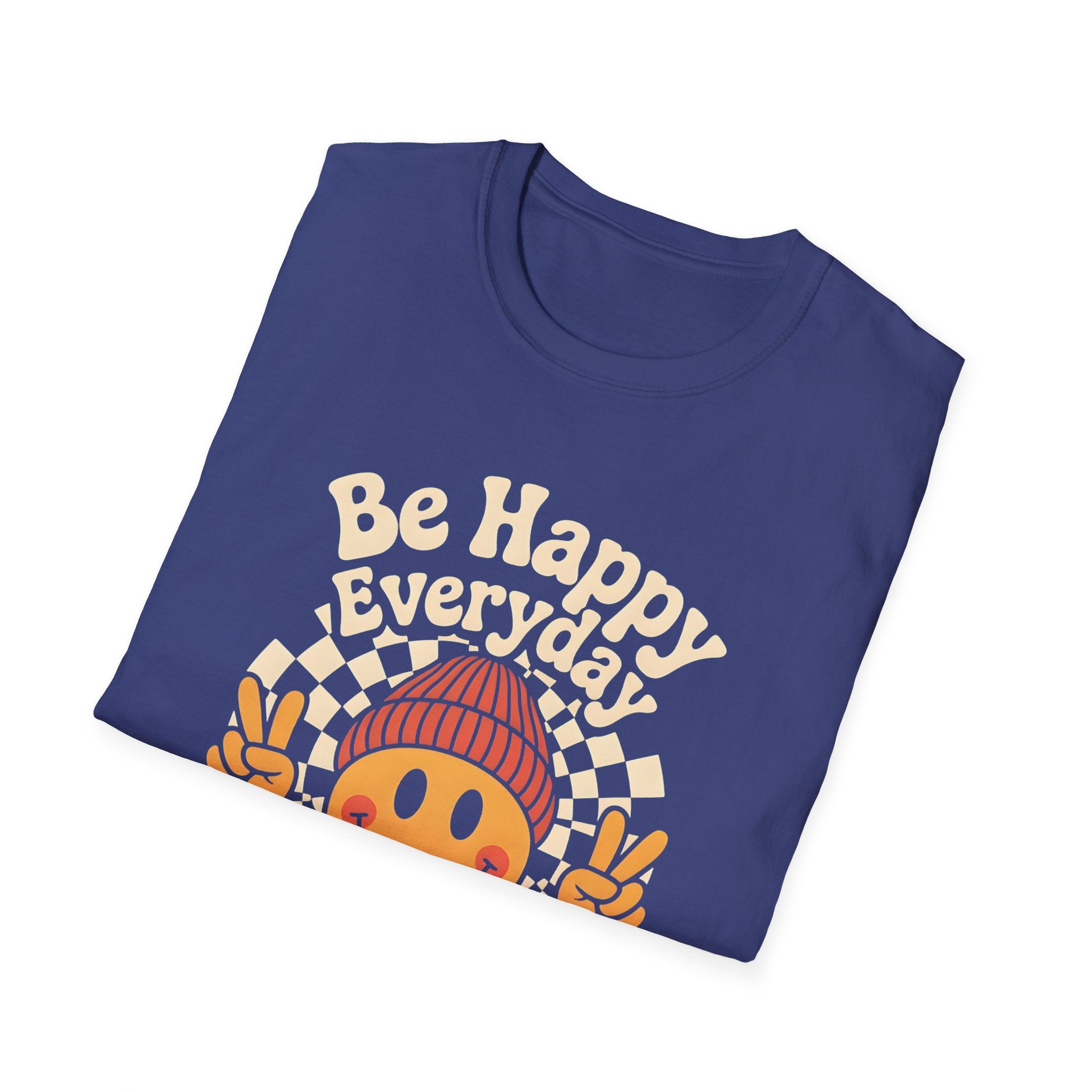 Be Happy Everyday Just Be Kind Cute Smiley Face T-Shirt