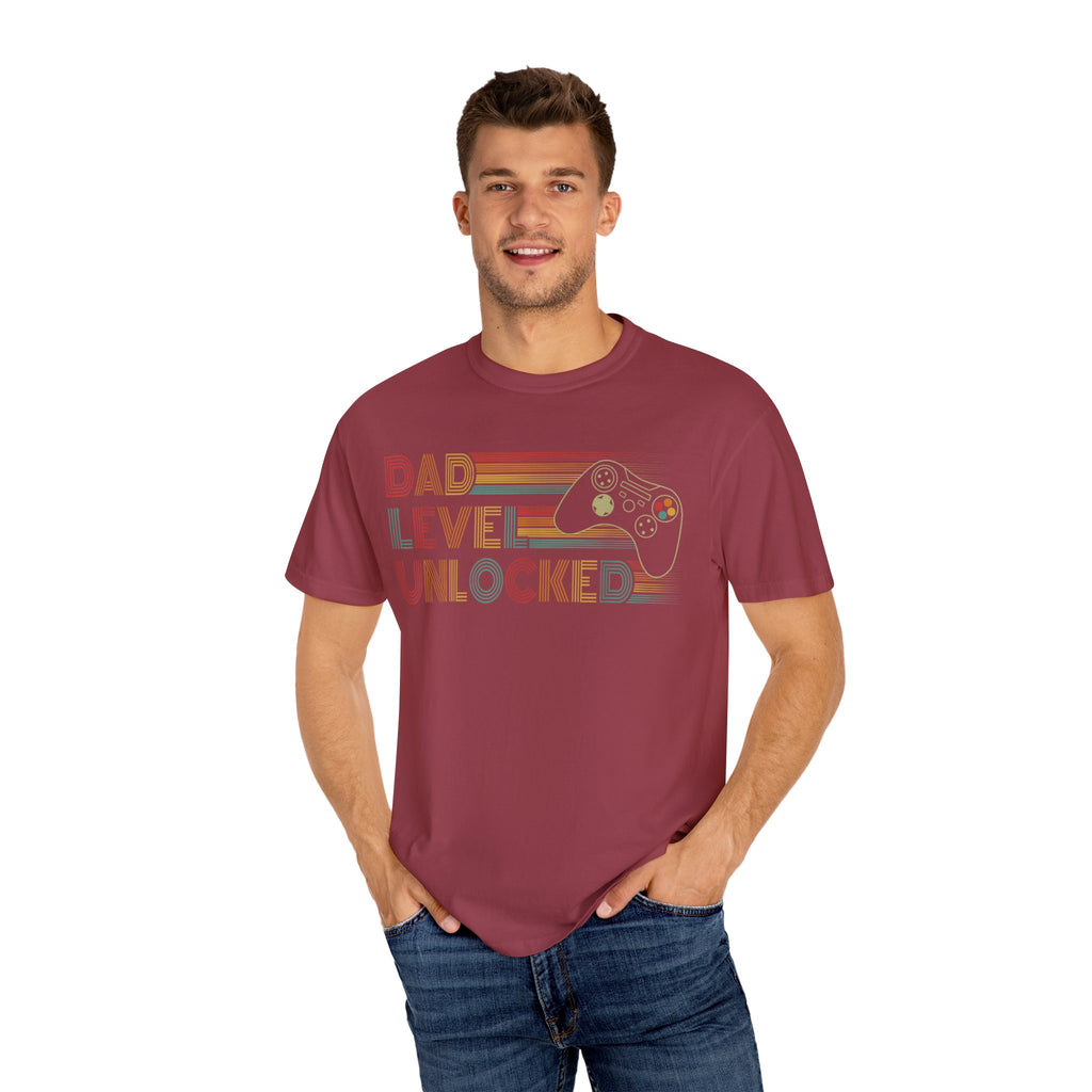 Dad Level Unlocked Retro Gaming Dad T-shirt