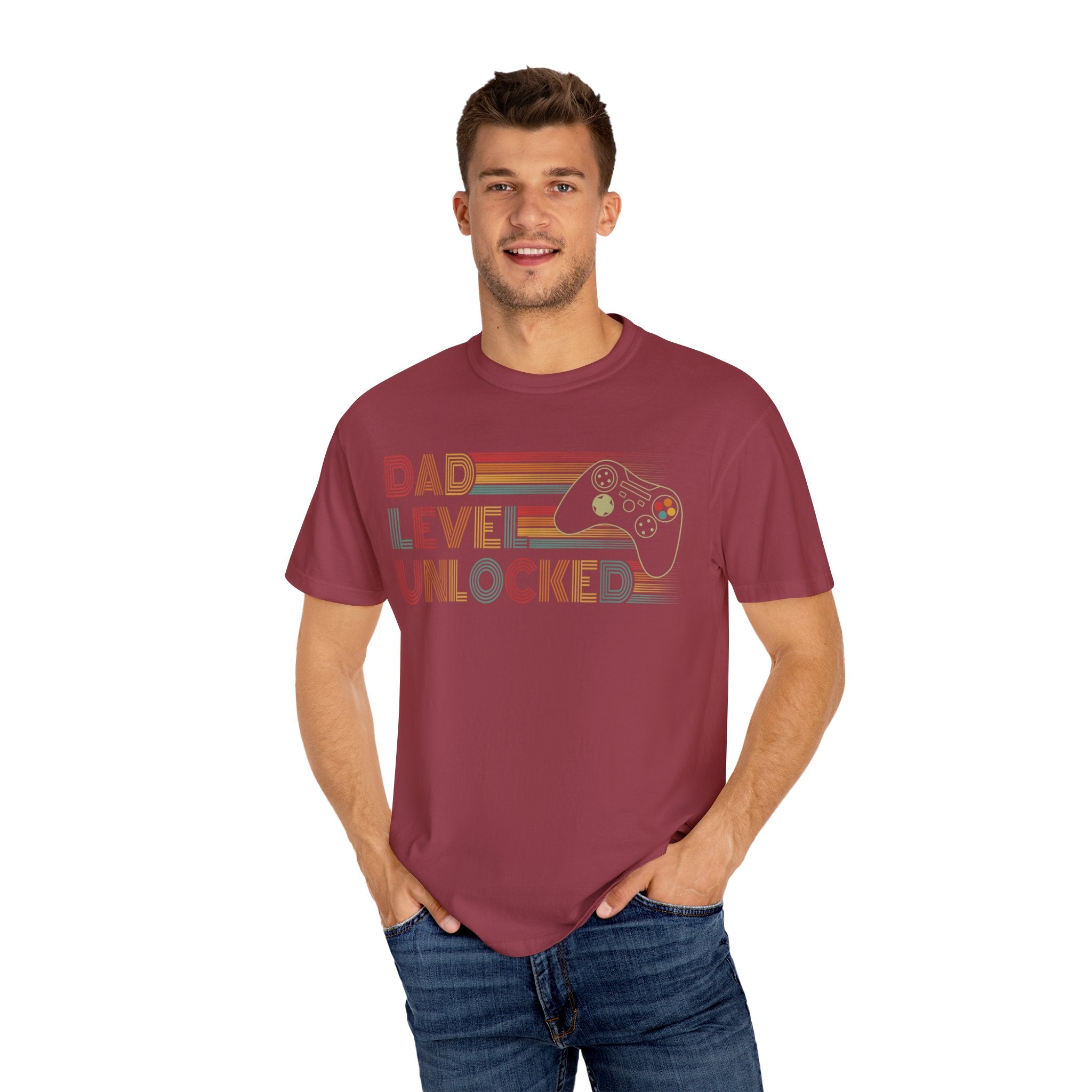 Dad Level Unlocked Retro Gaming Dad T-shirt