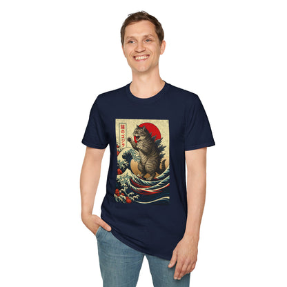 Japan Wave Landscape Catzilla Kaiju T-Shirt