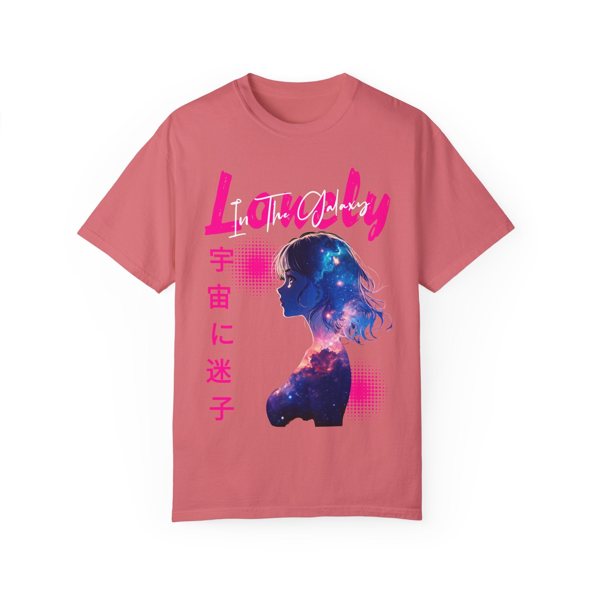 Lonely Space Galaxy Anime Girl T-shirt