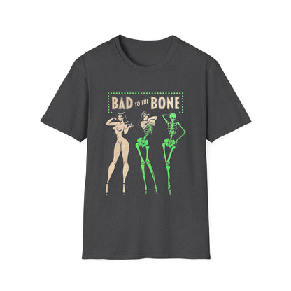 Bad to the Bone Halloween Skeleton Woman Baddie T-Shirt