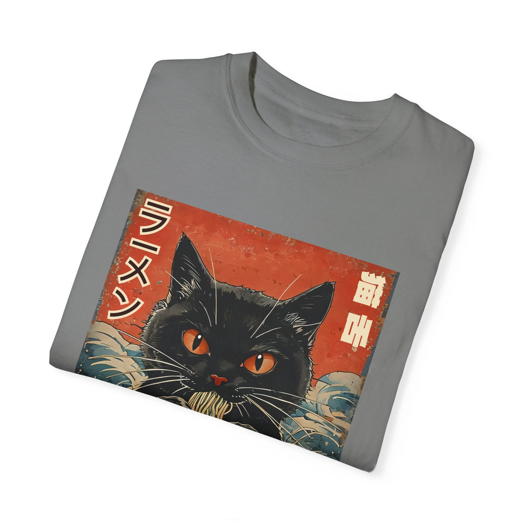 Japanese Cat Eating Ramen T-shirt