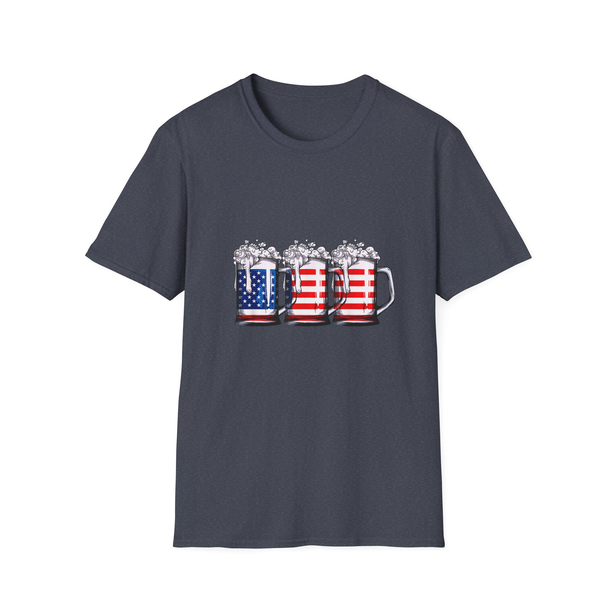 4th of July Beer Drinking USA Mug T-Shirt