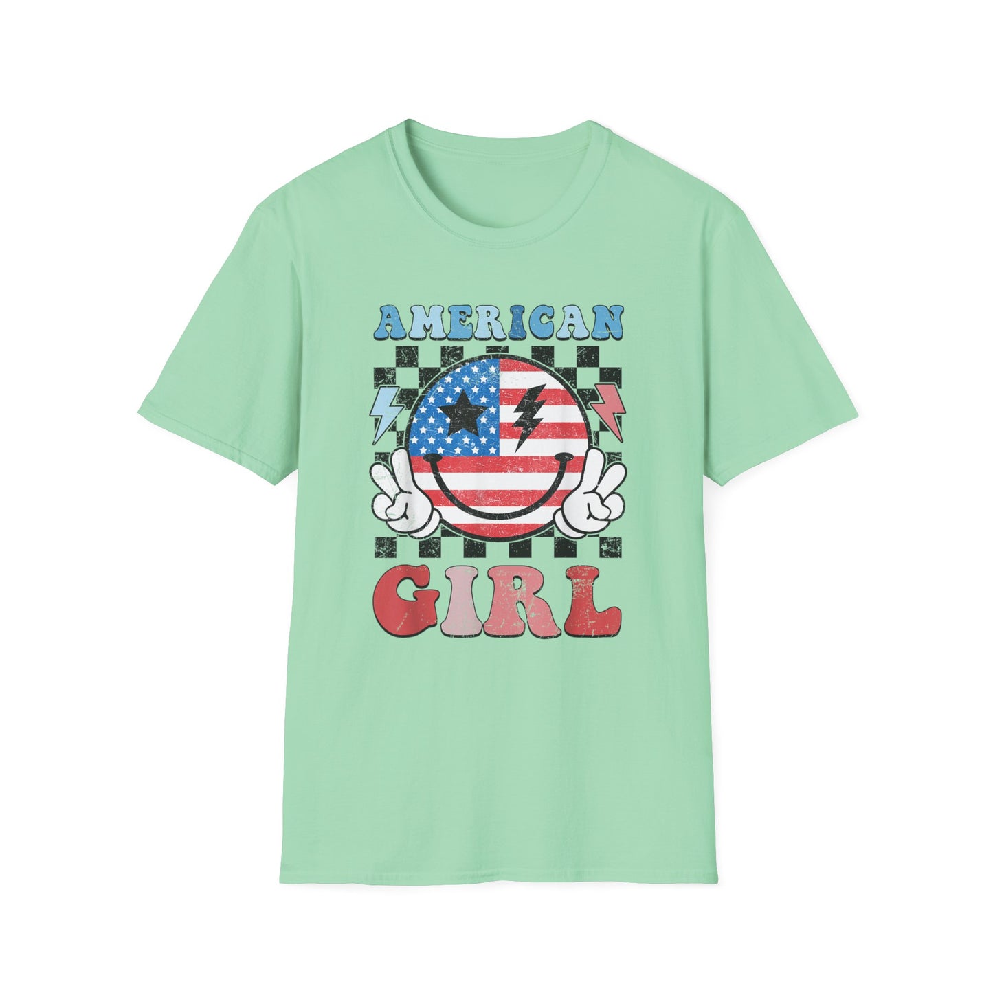 Vintage Peace Sign American Girl T-shirt