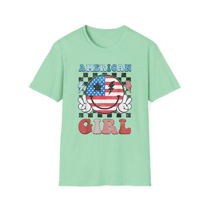 Vintage Peace Sign American Girl T-shirt