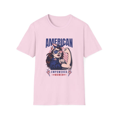 American Empowered Woman 4th of July Gifts Women's T-shirt