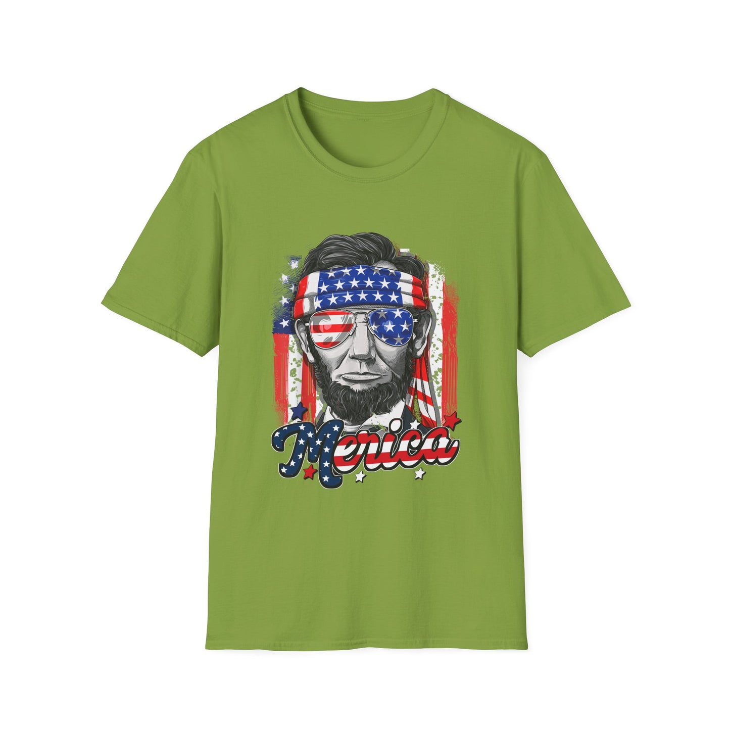 US Abe President Lincoln Merica 4th of July T-Shirt