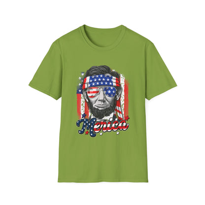 US Abe President Lincoln Merica 4th of July T-Shirt