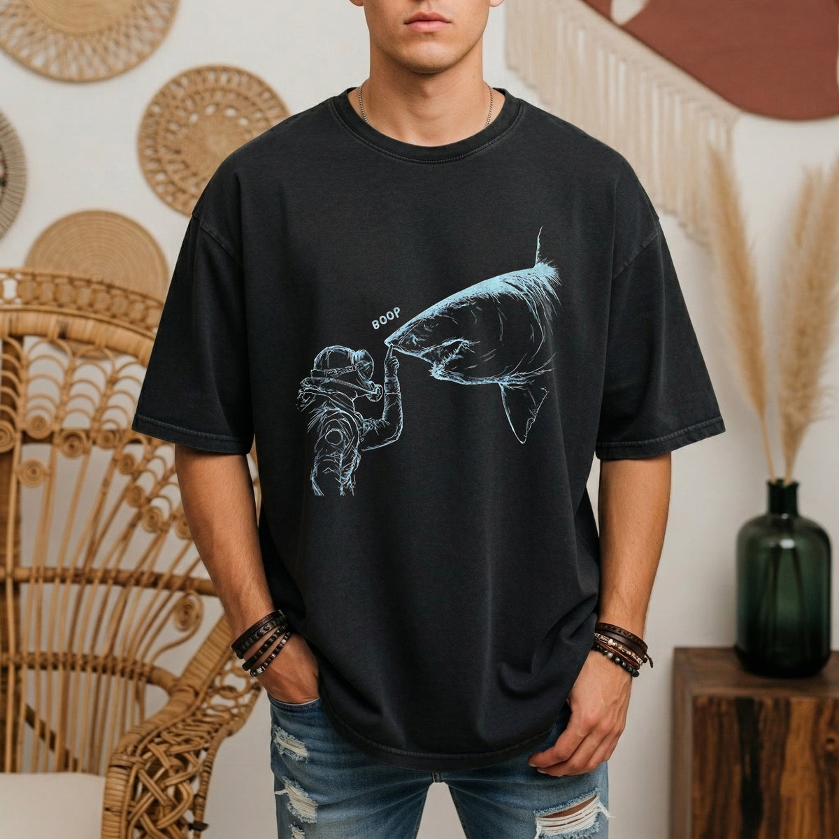 Shark nose boop tee, SCUBA diver Shark shirt, ocean diving gift, marine biology Gift, great white Shark tee | Comfort Colors® T-Shirt