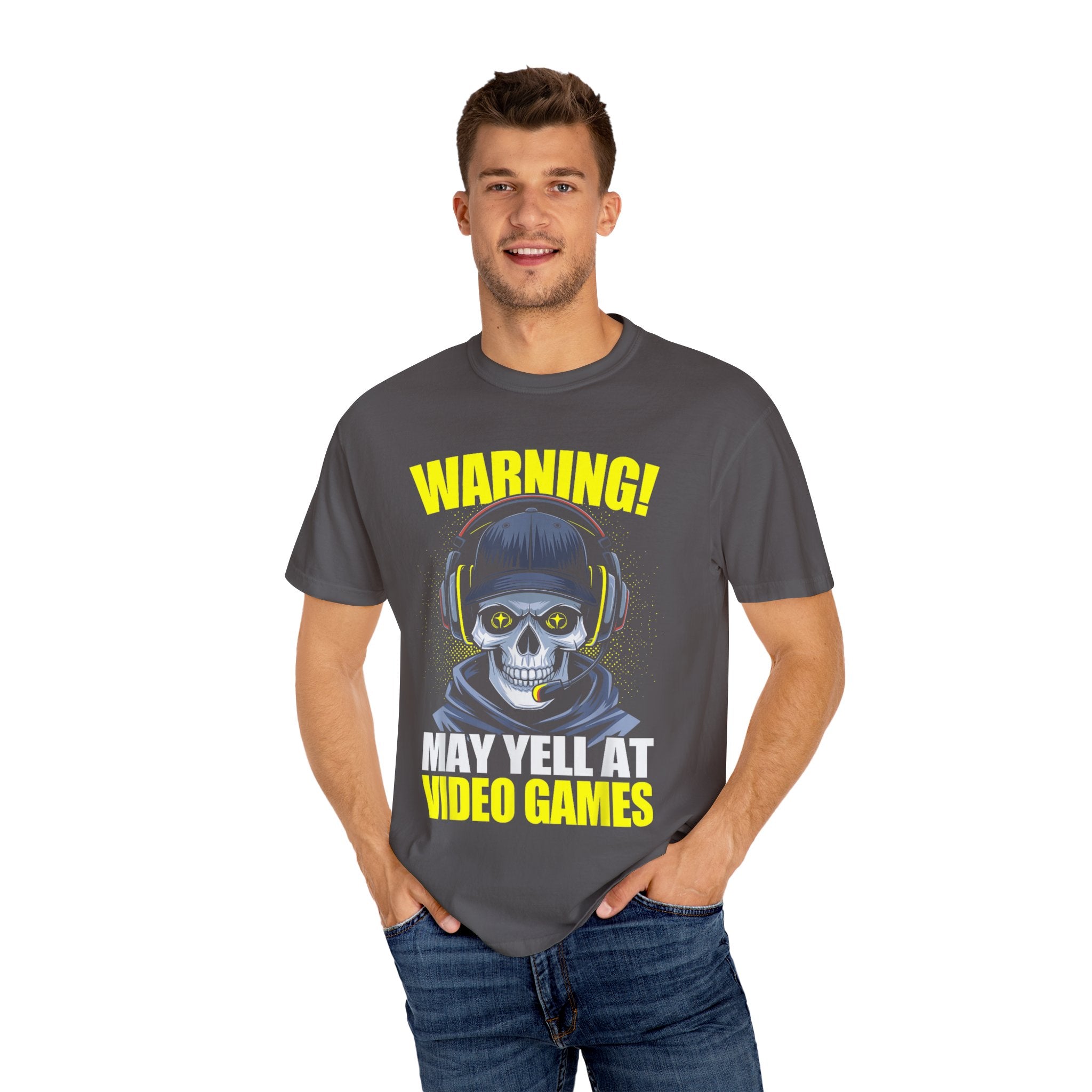 Warning: May Yell at Video Games Gamer T-shirt