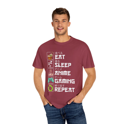 Eat Sleep Anime Gaming Repeat Anime Gaming T-shirt