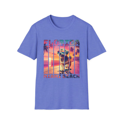 Florida Miami Beach Cool Summer Dog T-Shirt