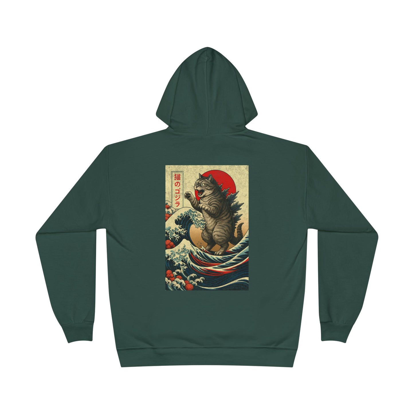 Kaiju Japan Streewear Catzilla Anime Godzilla Cat Hoodie