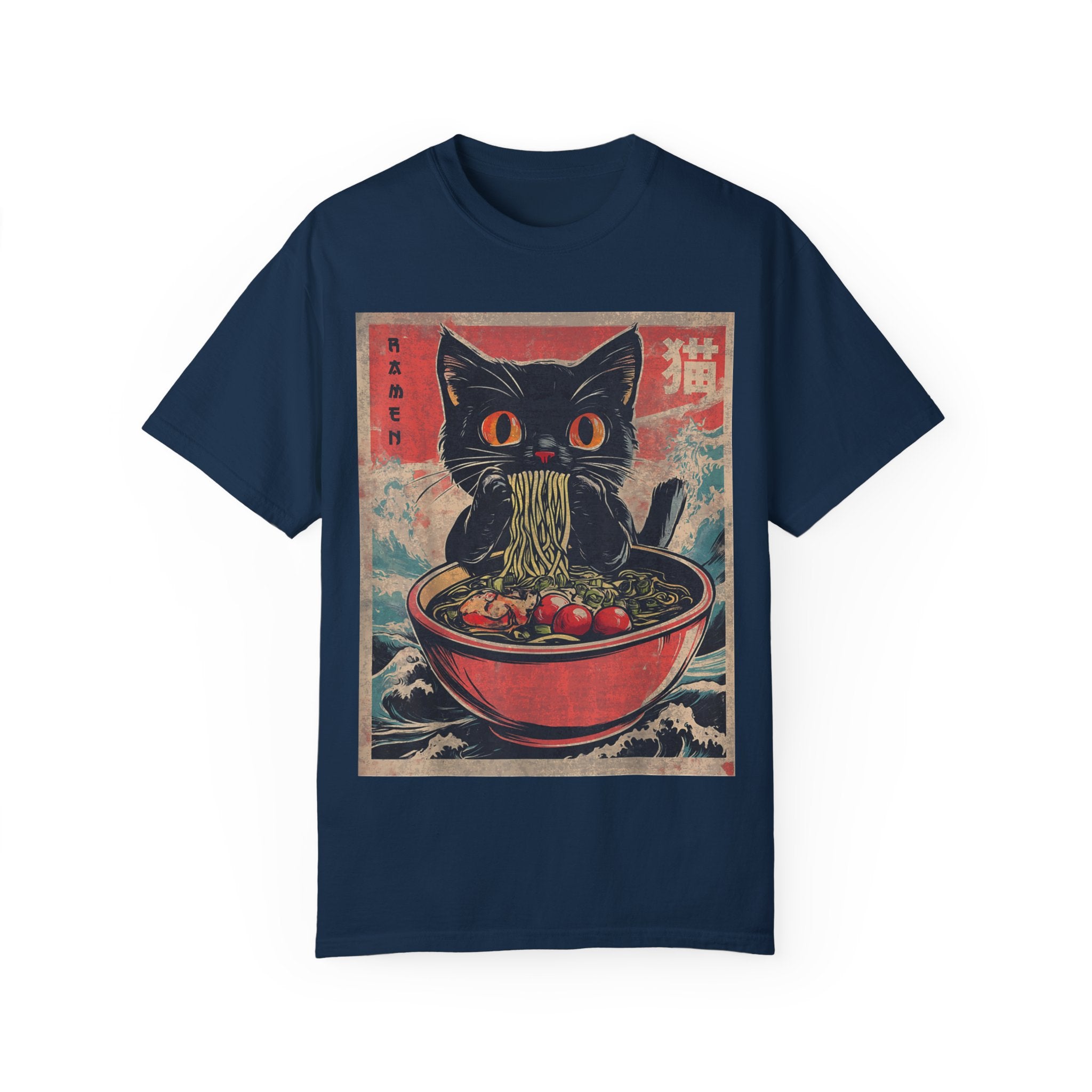 Anime Cat Eating Ramen – Japanese Kawaii Neko Food  T-shirt