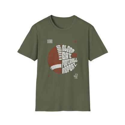 Eat Sleep Football Repeat Football Game Day T-Shirt