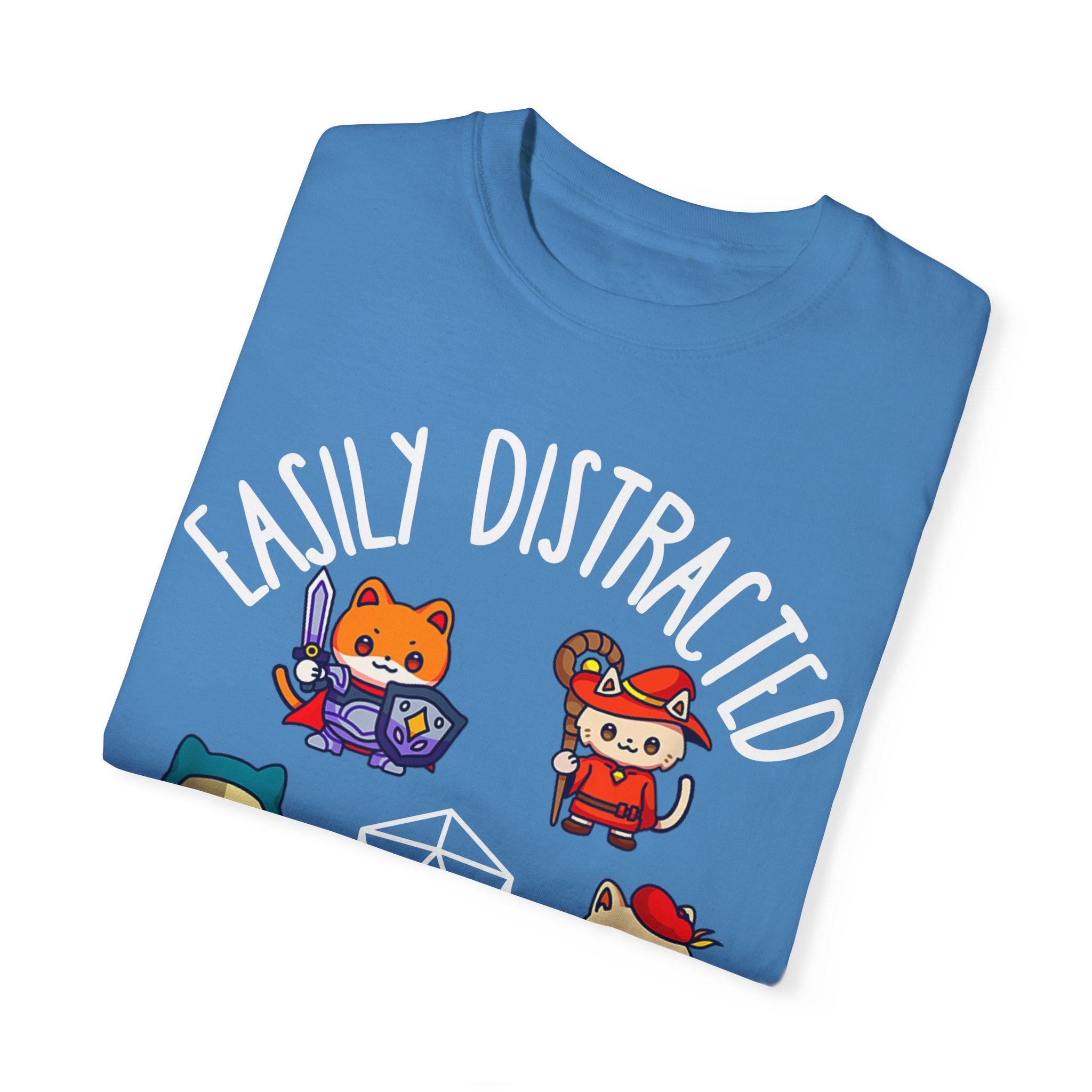 Easily Distracted by Cats and Side Quests T-shirt