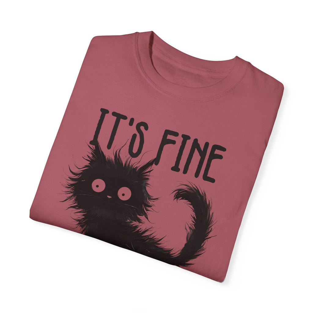 I’m Fine, It’s Fine, Everything Is Fine Funny Cat Kitten T-Shirt