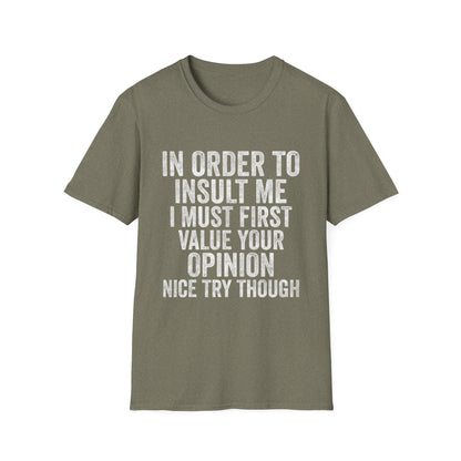 Joke Sarcastic Tee Hilarious Adult Graphic T-shirts