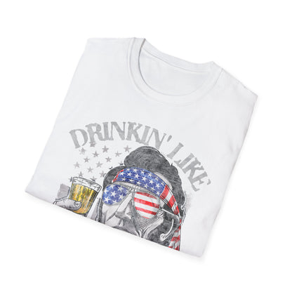 Drinkin' Like Lincoln Beer Drinking 4th of July President T-shirt
