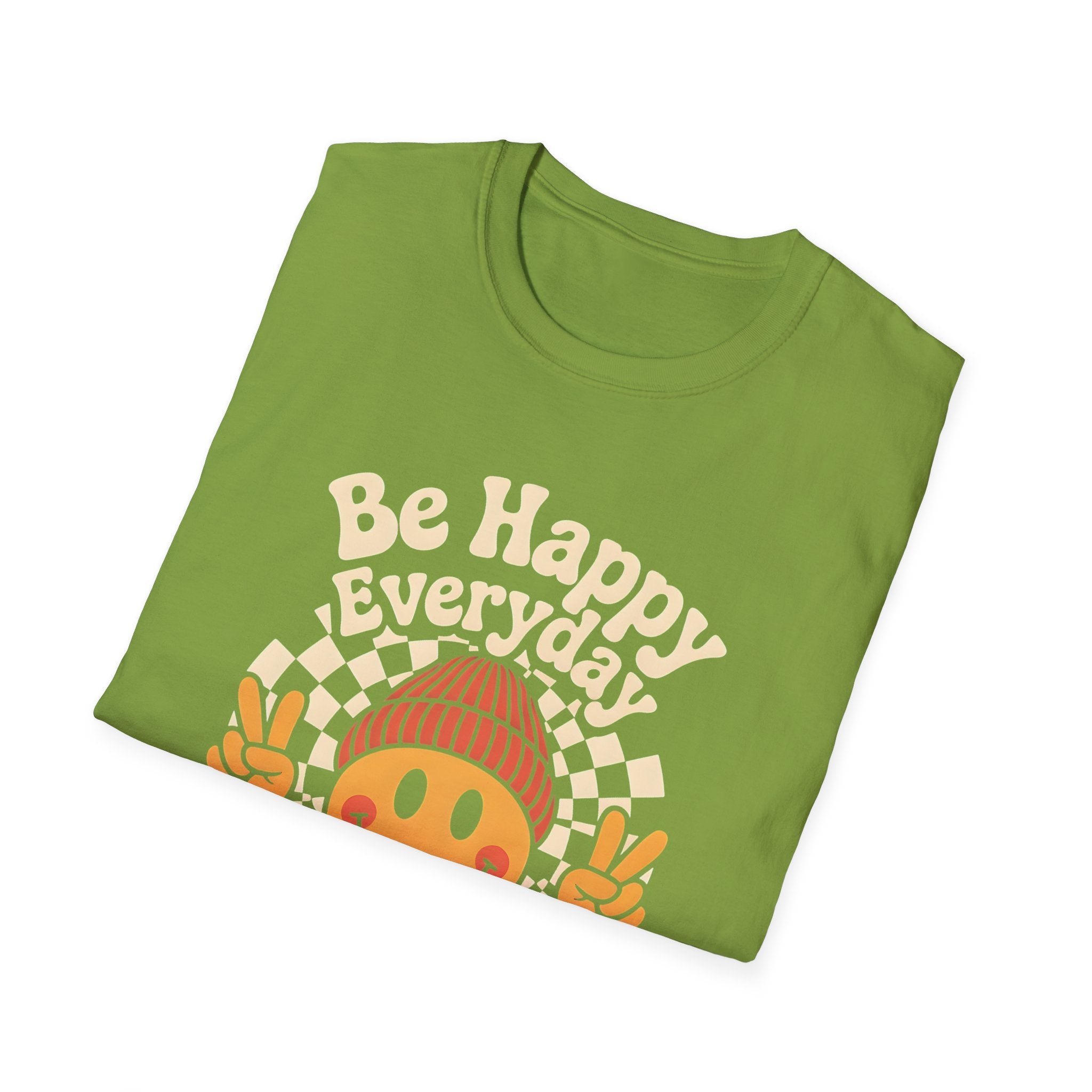 Be Happy Everyday Just Be Kind Cute Smiley Face T-Shirt